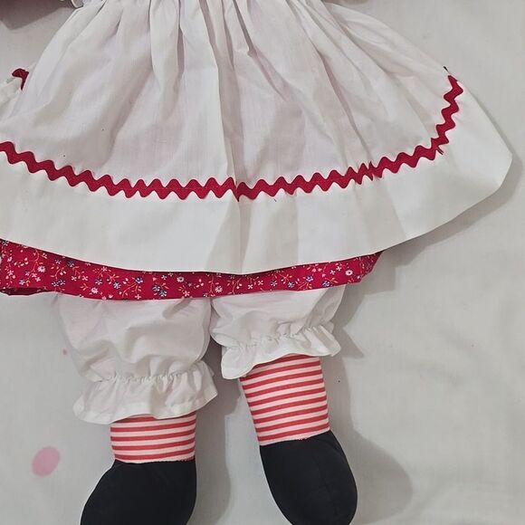 Classic Rag Doll with Red Hair and White Dress - Picture 2 of 6